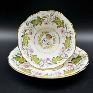 Paragon 1951 Princess Elizabeth Visit to Canada Tea Cup Saucer Set Bone China En